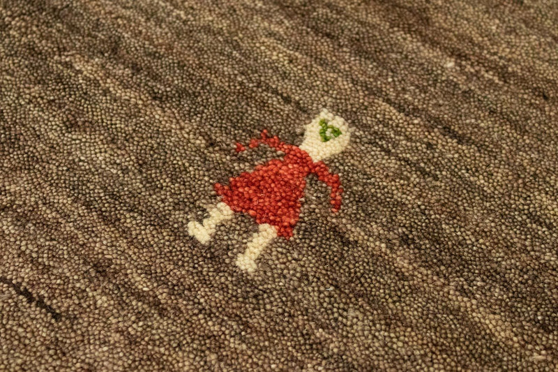 Dywan Gabbeh - Indus okrągły  - 250 x 250 cm - brązowy