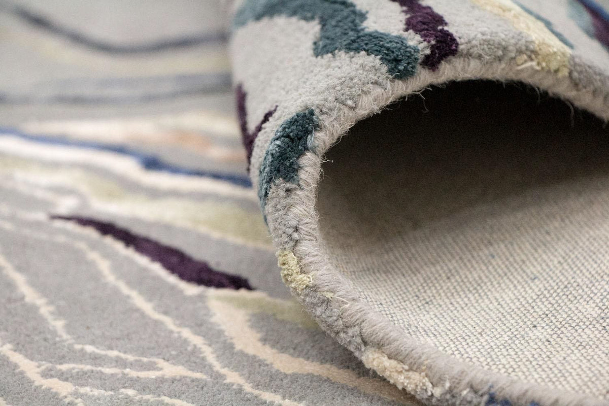 Designerski dywan - 243 x 153 cm - srebrny