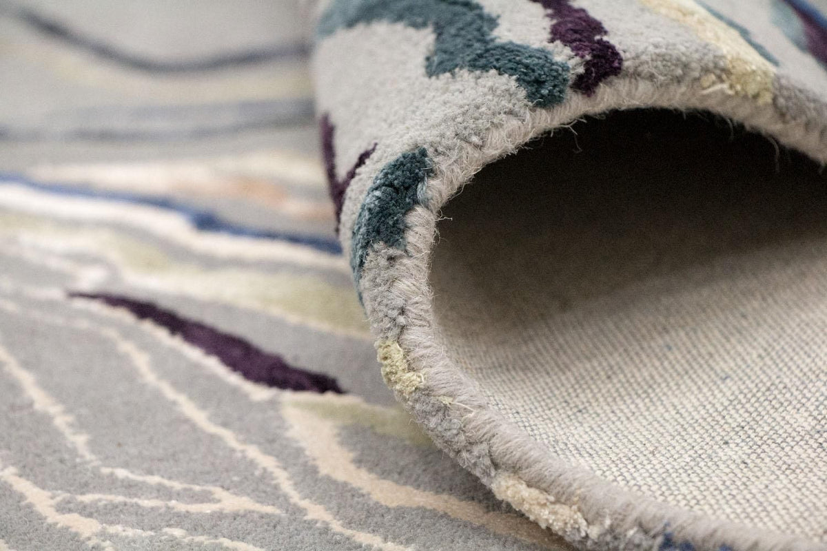 Designerski dywan - 243 x 153 cm - srebrny