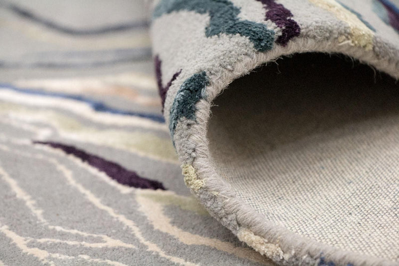 Designerski dywan - 243 x 153 cm - srebrny