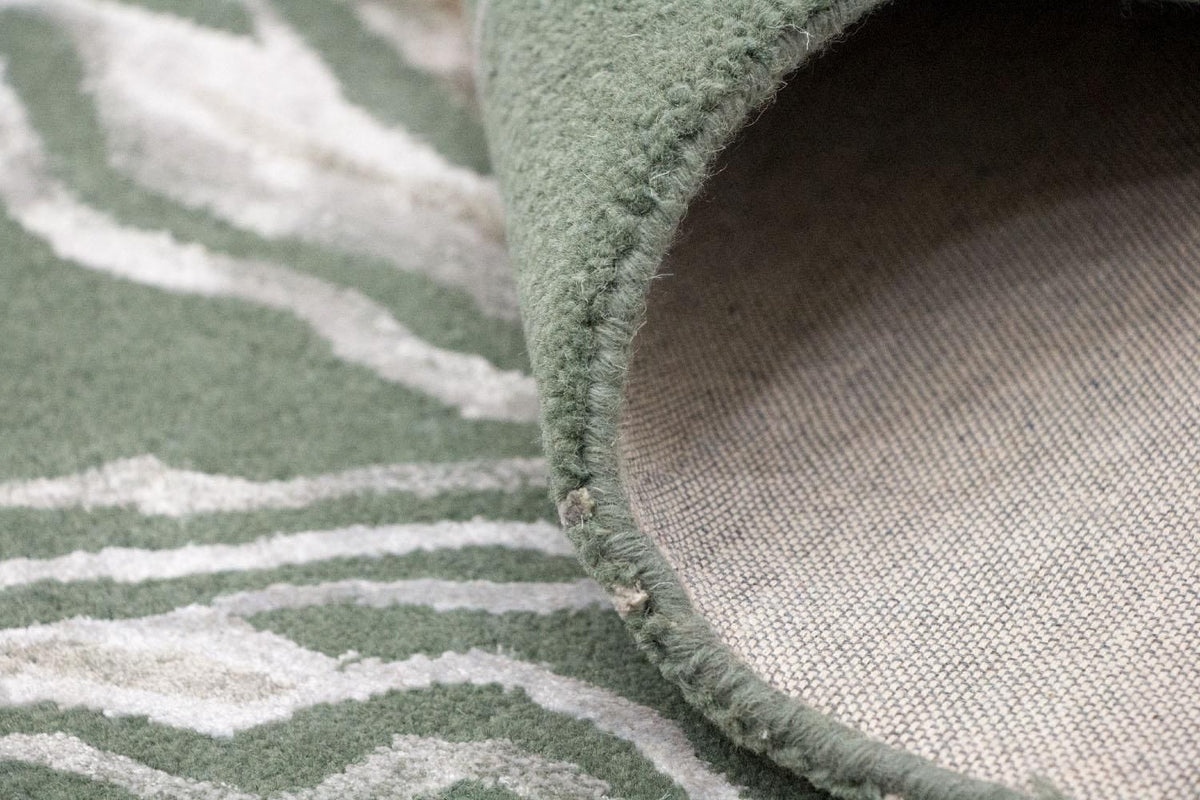 Designerski dywan - 242 x 153 cm - zielona