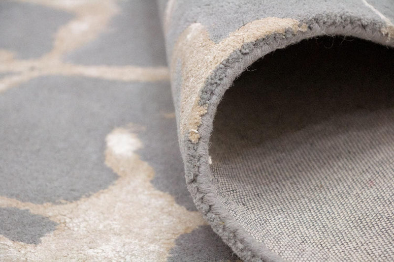 Designerski dywan - 241 x 154 cm - szary