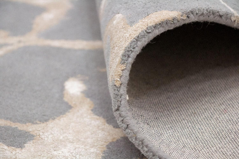 Designerski dywan - 241 x 154 cm - szary