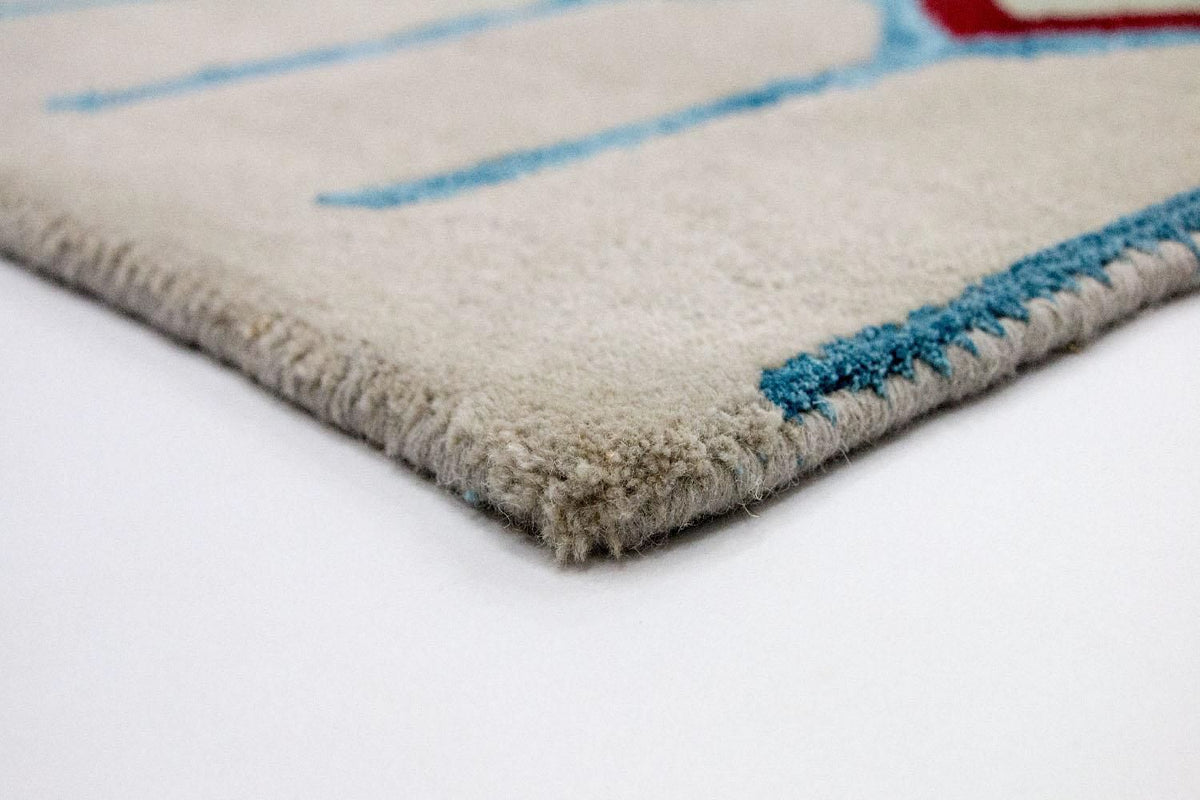 Designerski dywan - 241 x 156 cm - beżowy