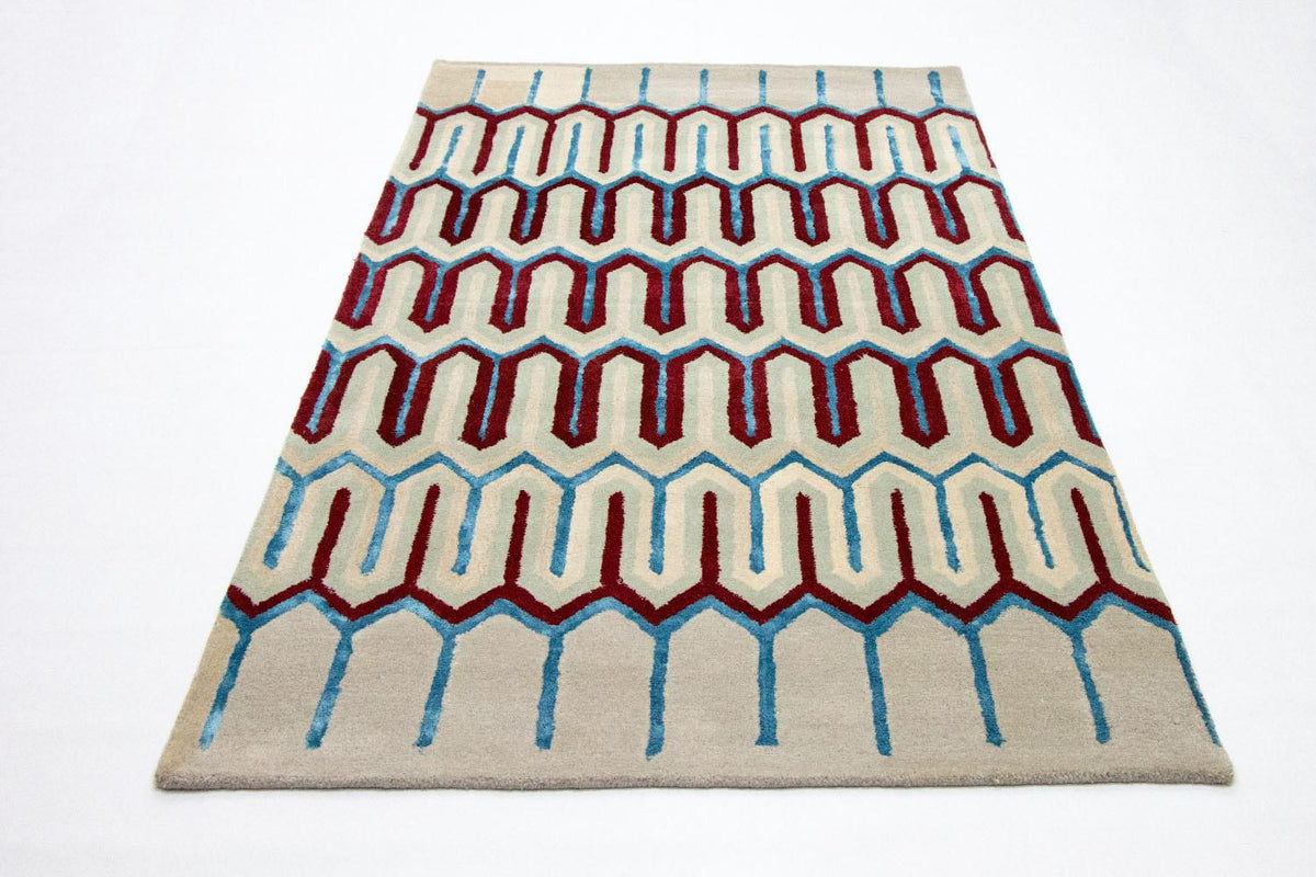 Designerski dywan - 241 x 156 cm - beżowy