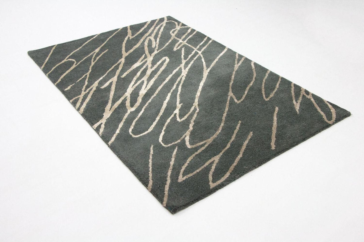 Designerski dywan - 180 x 121 cm - niebieski