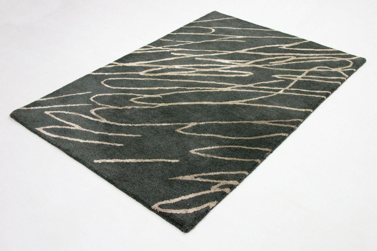 Designerski dywan - 180 x 121 cm - niebieski