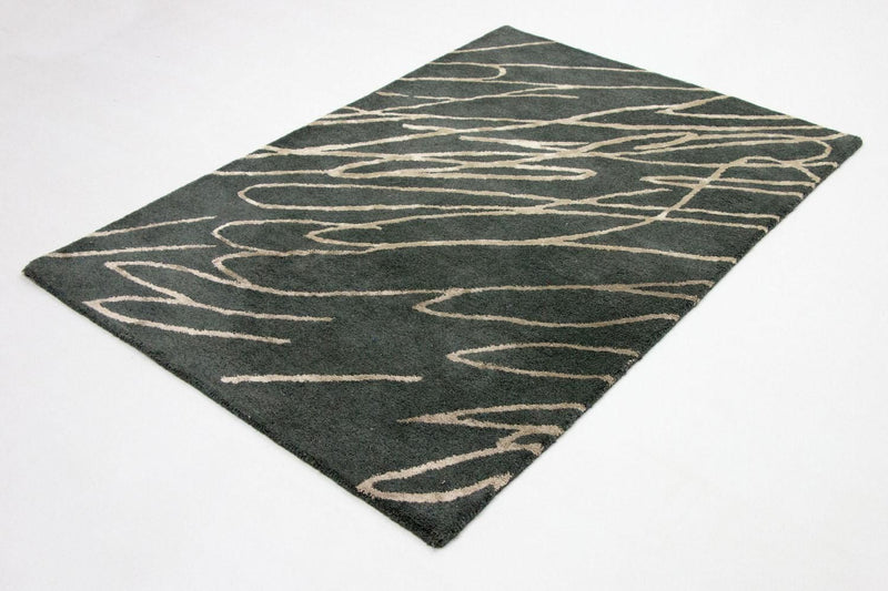 Designerski dywan - 180 x 121 cm - niebieski