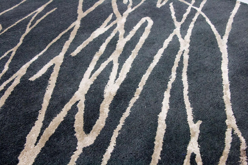 Designerski dywan - 180 x 121 cm - niebieski