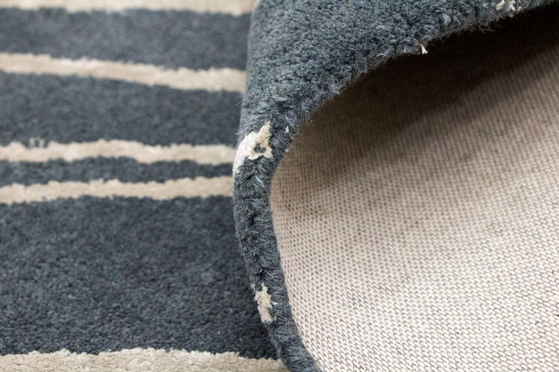 Designerski dywan - 180 x 121 cm - niebieski