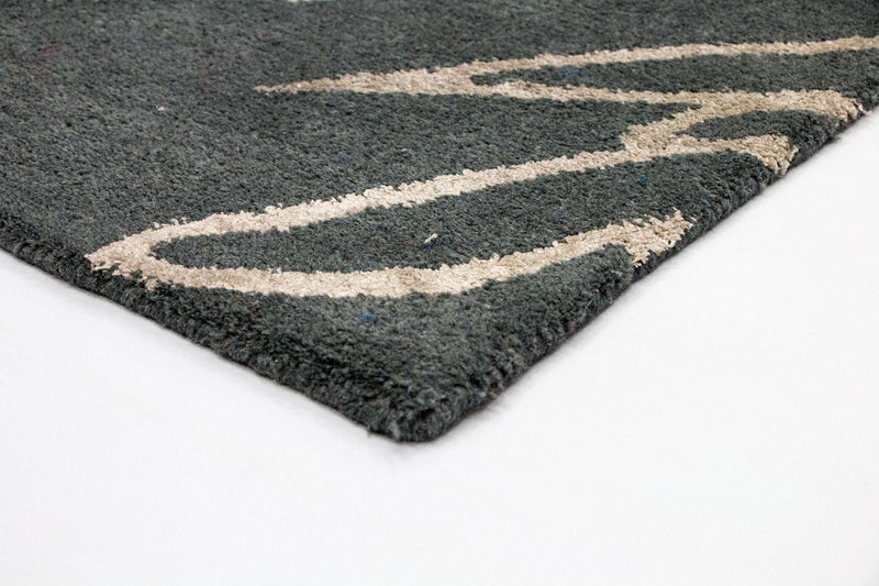 Designerski dywan - 180 x 121 cm - niebieski