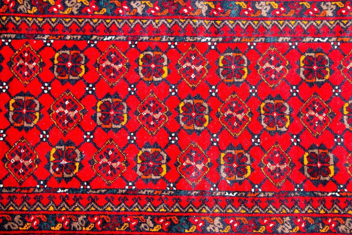 Biegacz Afgański dywan - Bukhara - 257 x 83 cm - czerwony