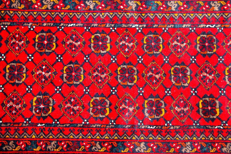 Biegacz Afgański dywan - Bukhara - 257 x 83 cm - czerwony