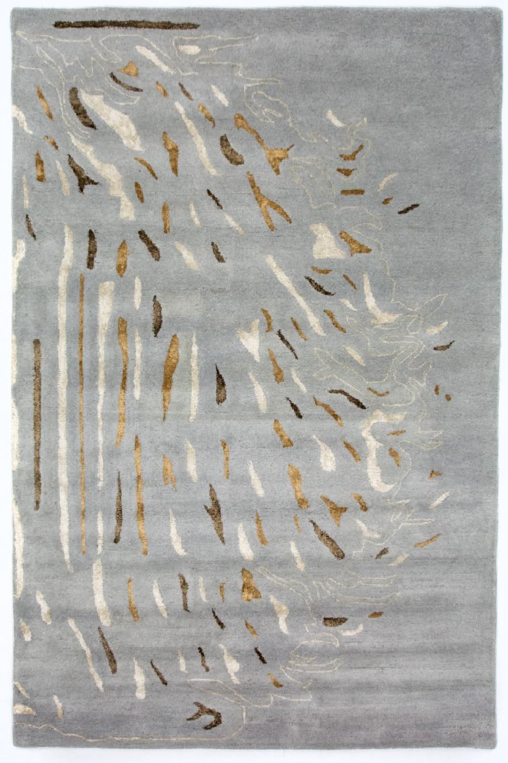 Designerski dywan - 242 x 153 cm - szary