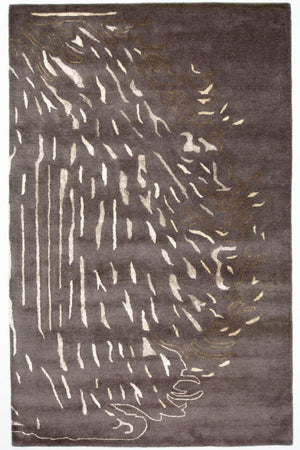 Designerski dywan - 242 x 153 cm - brązowy