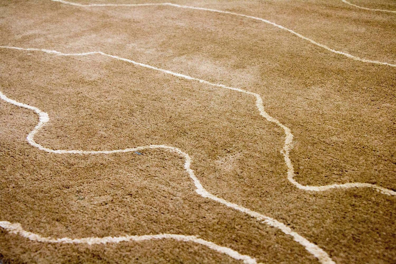 Designerski dywan - 240 x 151 cm - brązowy