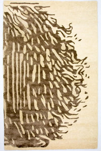 Designerski dywan - 242 x 152 cm - beżowy