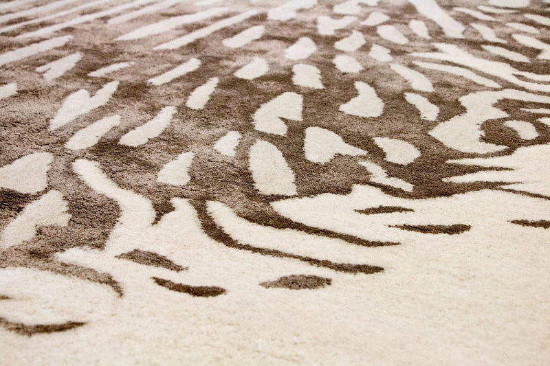 Designerski dywan - 242 x 152 cm - beżowy