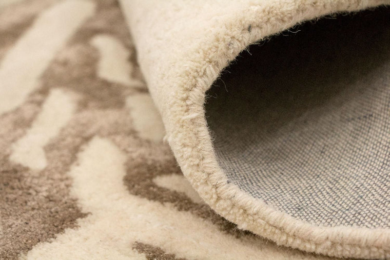 Designerski dywan - 242 x 152 cm - beżowy