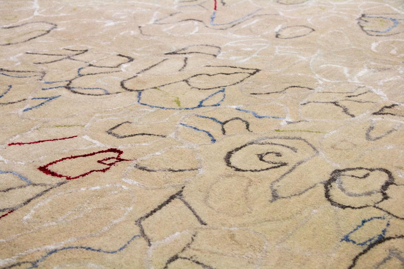 Designerski dywan - 242 x 152 cm - beżowy