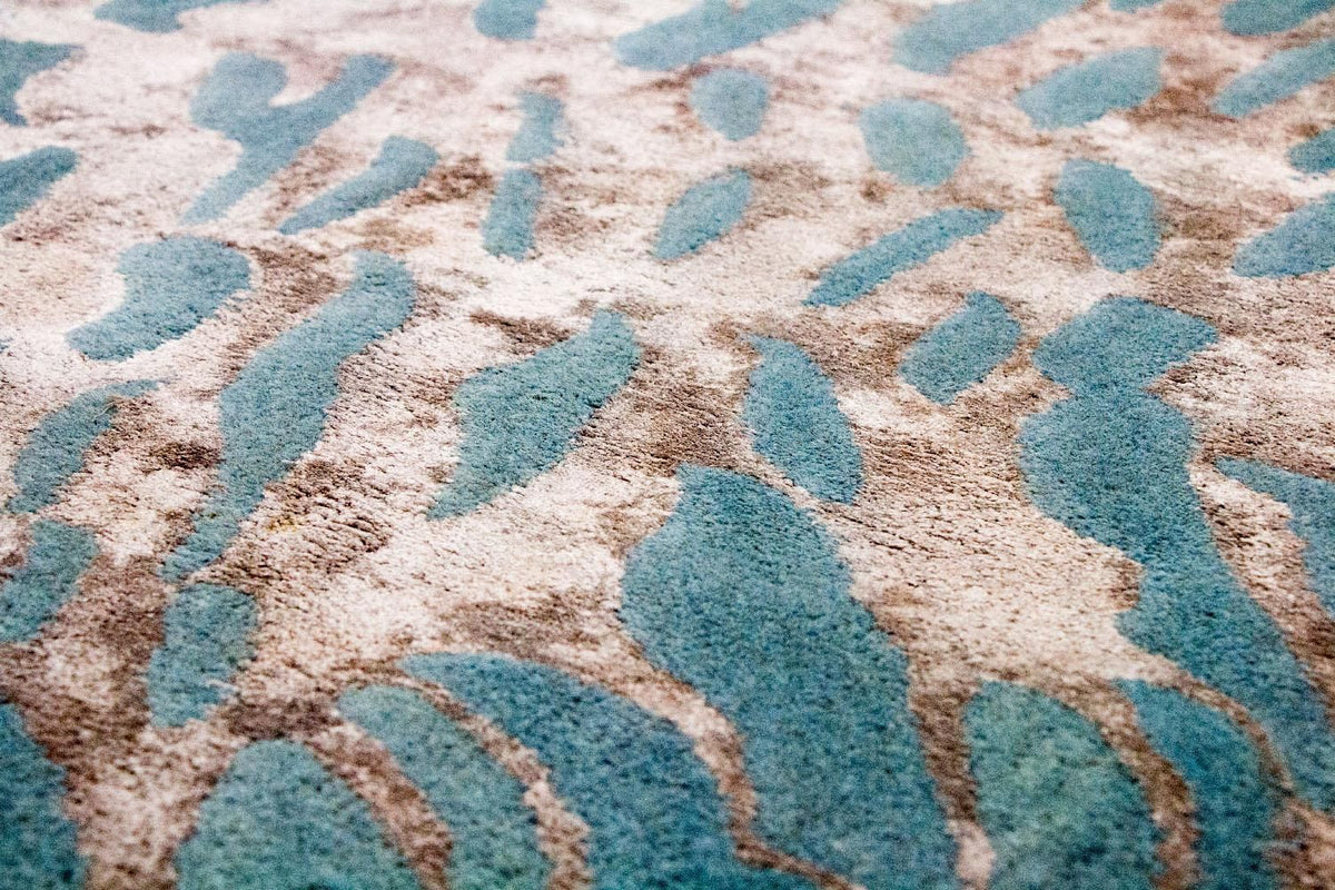 Designerski dywan - 242 x 153 cm - niebieski