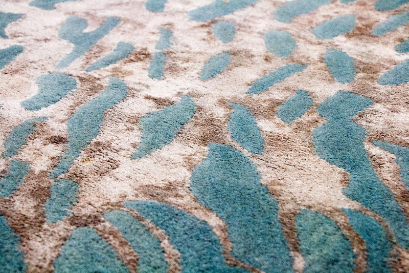 Designerski dywan - 242 x 153 cm - niebieski