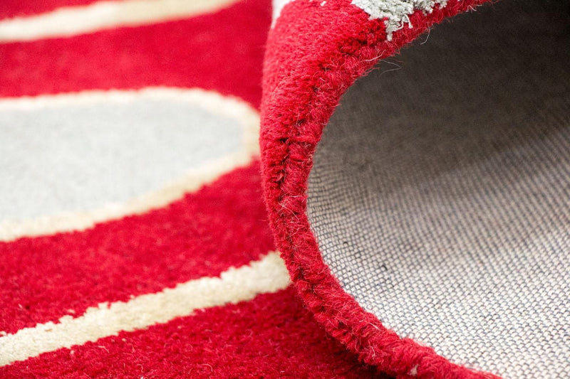 Designerski dywan - 245 x 152 cm - czerwony