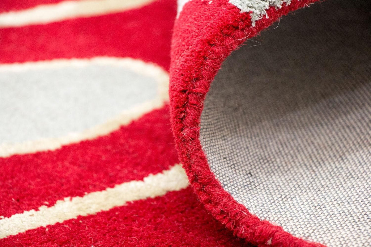 Designerski dywan - 245 x 152 cm - czerwony