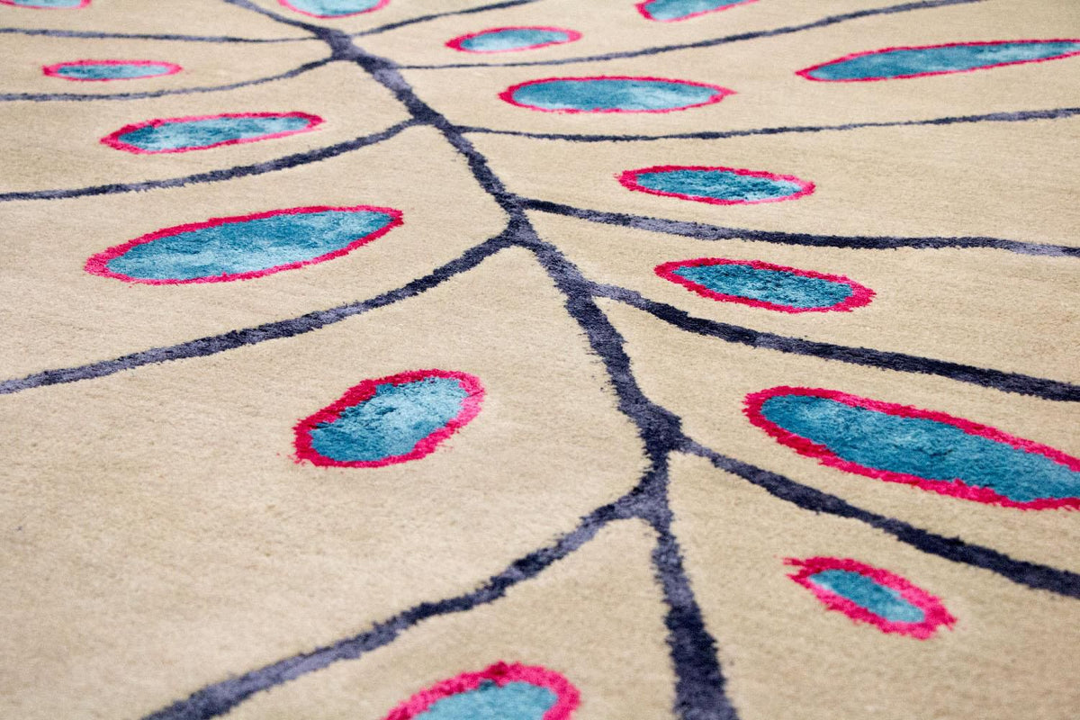 Designerski dywan - 240 x 152 cm - beżowy