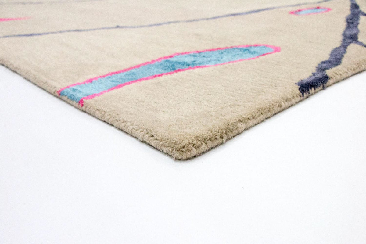 Designerski dywan - 240 x 152 cm - beżowy