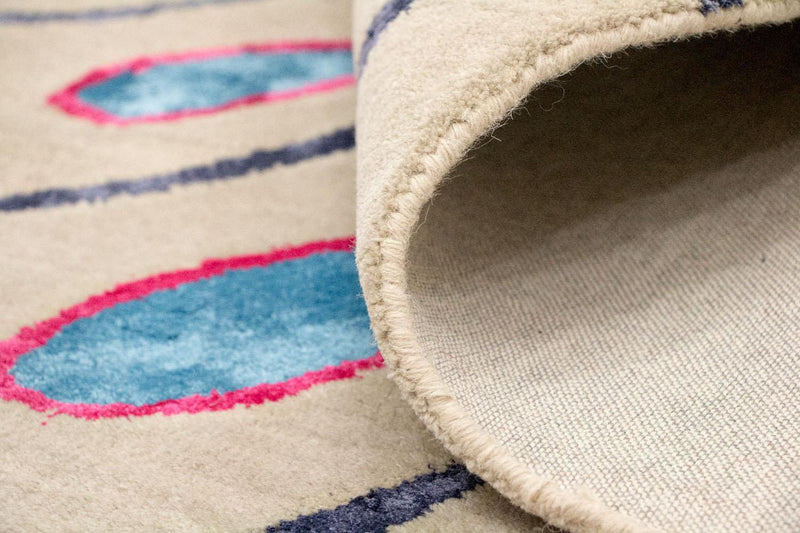 Designerski dywan - 240 x 152 cm - beżowy