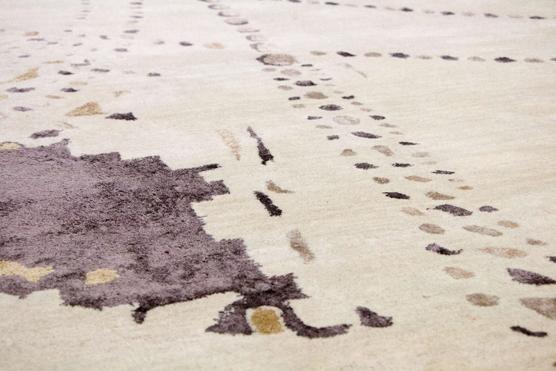 Designerski dywan - 243 x 153 cm - beżowy