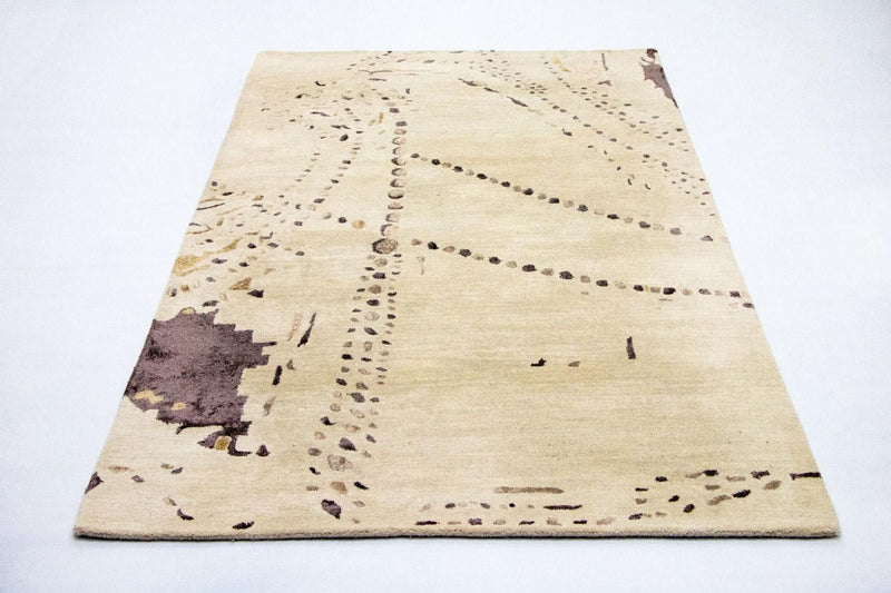 Designerski dywan - 243 x 153 cm - beżowy