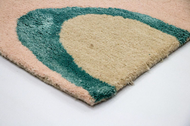 Designerski dywan - 181 x 121 cm - beżowy