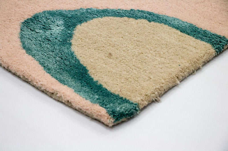 Designerski dywan - 181 x 121 cm - beżowy