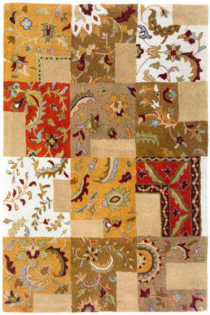 Dywan wełniany - 189 x 136 cm - wielokolorowy