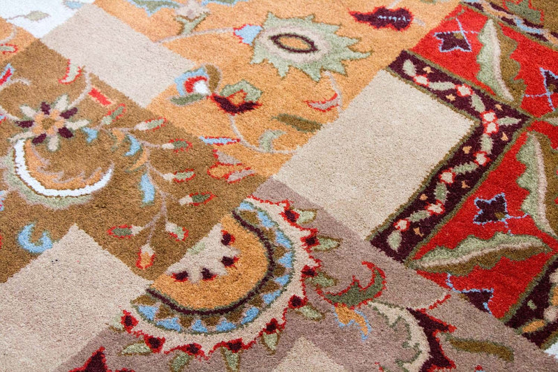 Dywan wełniany - 189 x 136 cm - wielokolorowy