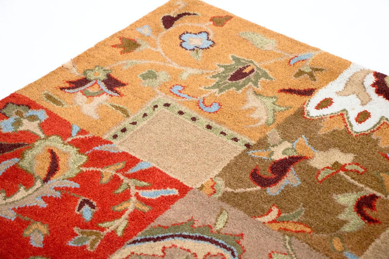 Dywan wełniany - 189 x 136 cm - wielokolorowy