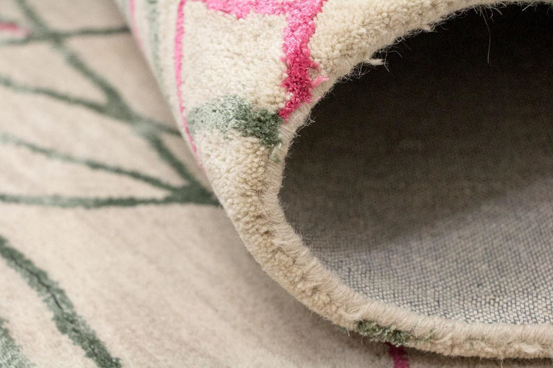 Designerski dywan - 242 x 154 cm - beżowy