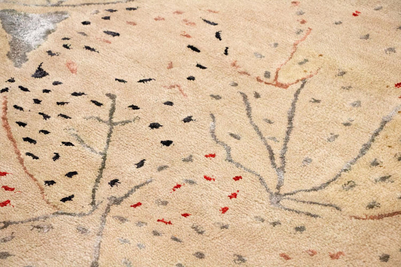 Designerski dywan - 242 x 155 cm - beżowy