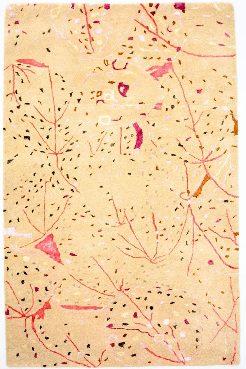 Designerski dywan - 244 x 155 cm - beżowy