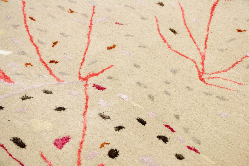 Designerski dywan - 244 x 155 cm - beżowy