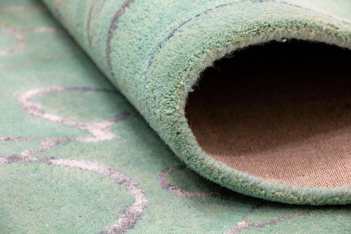 Designerski dywan - 244 x 154 cm - zielona