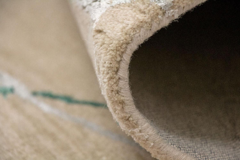 Designerski dywan - 242 x 153 cm - beżowy