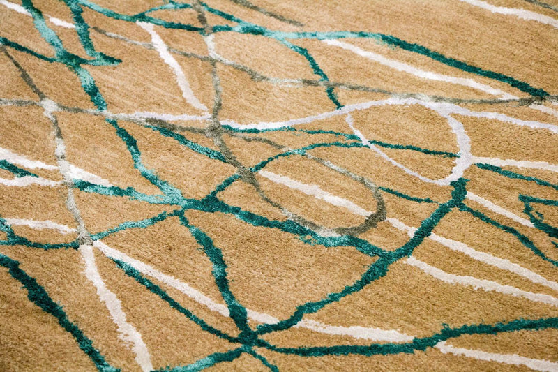 Designerski dywan - 245 x 156 cm - beżowy