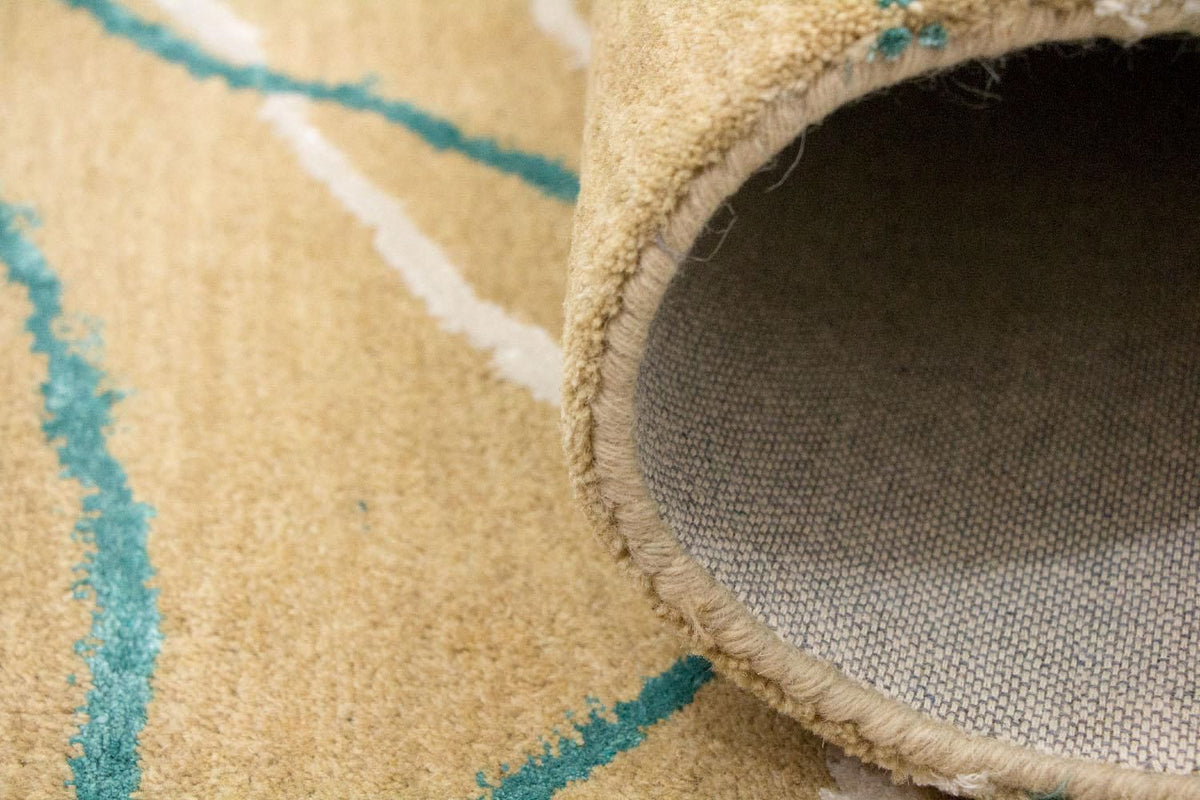 Designerski dywan - 245 x 156 cm - beżowy