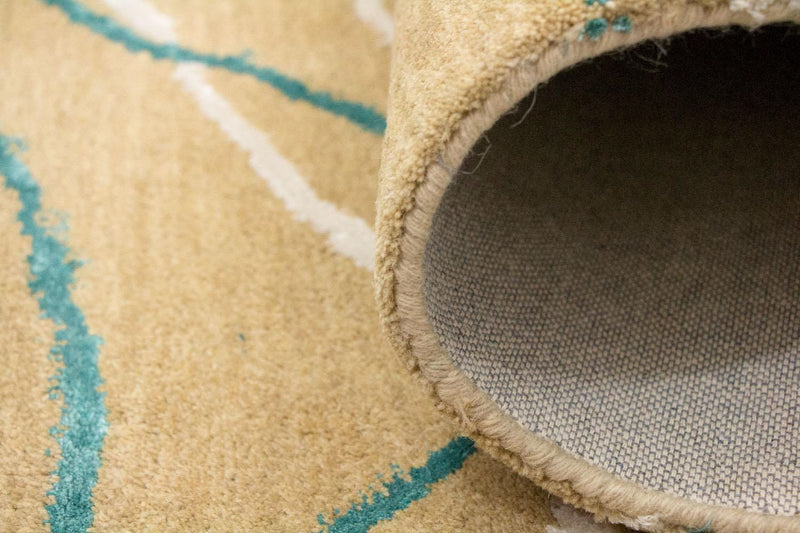 Designerski dywan - 245 x 156 cm - beżowy