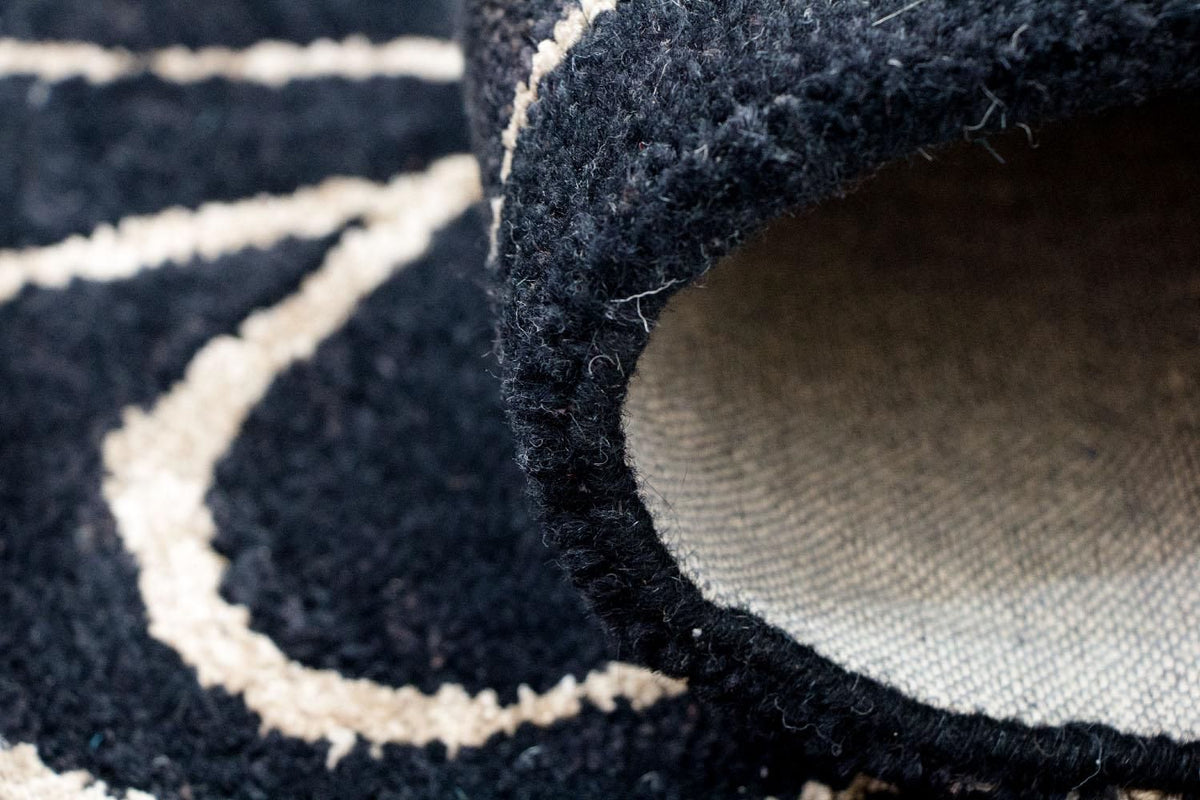 Designerski dywan - 243 x 154 cm - niebieski