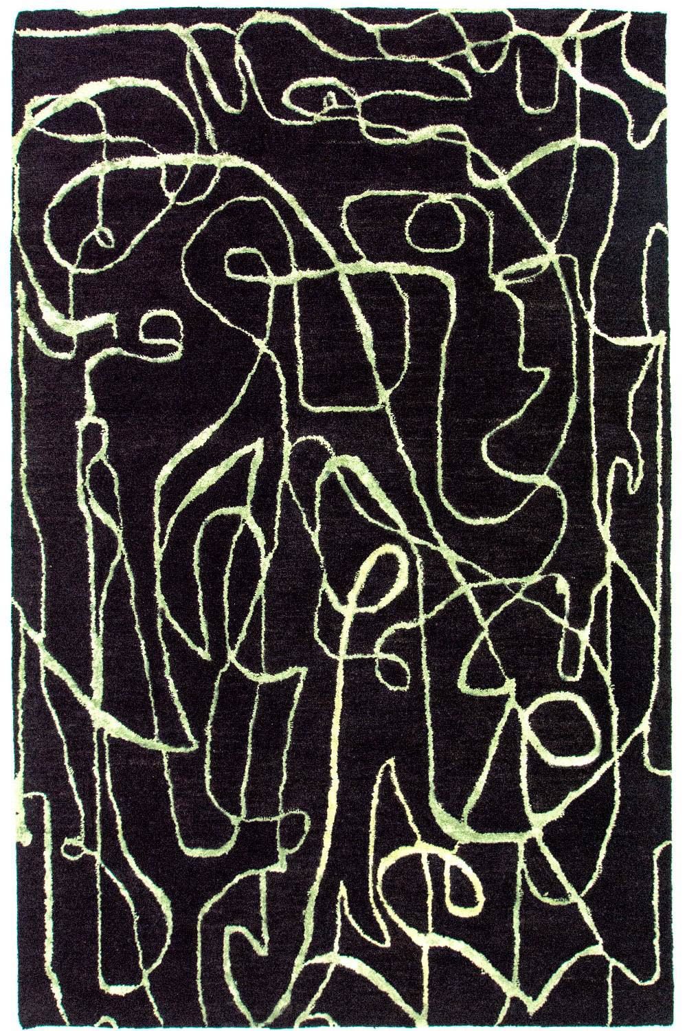 Designerski dywan - 243 x 152 cm - niebieski