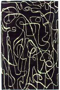 Designerski dywan - 243 x 152 cm - niebieski